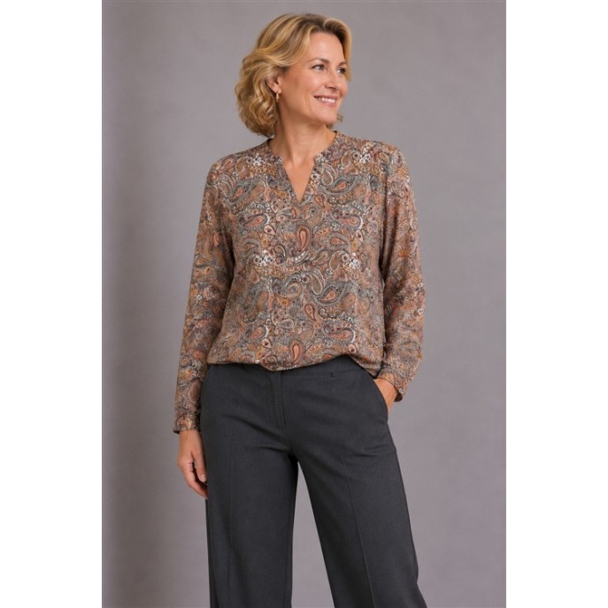 Micha shirt paisley print Latte peache multi Micha shirt paisley print Latte peache multi